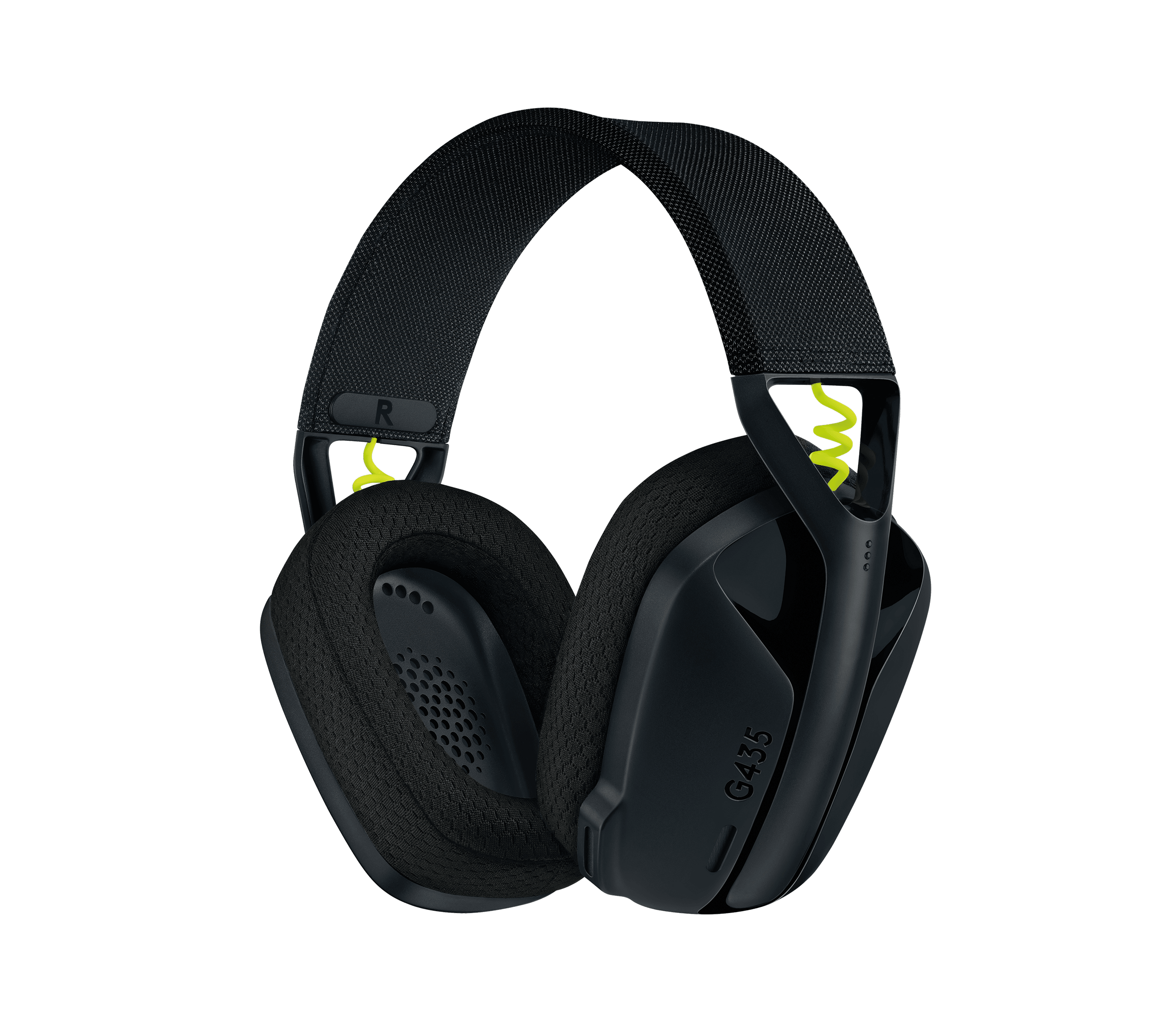 Logitech G G435 LIGHTSPEED, Hitam / kuning neon