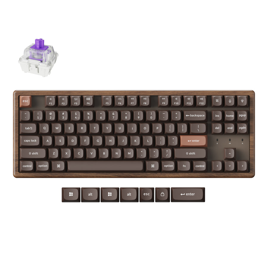 Keychron Keychron K8 HE Wireless Magnetic Switch Custom Keyboard - All-Wood Special Edition,